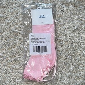 Urban Outfitters Pink Lace-Up Socks